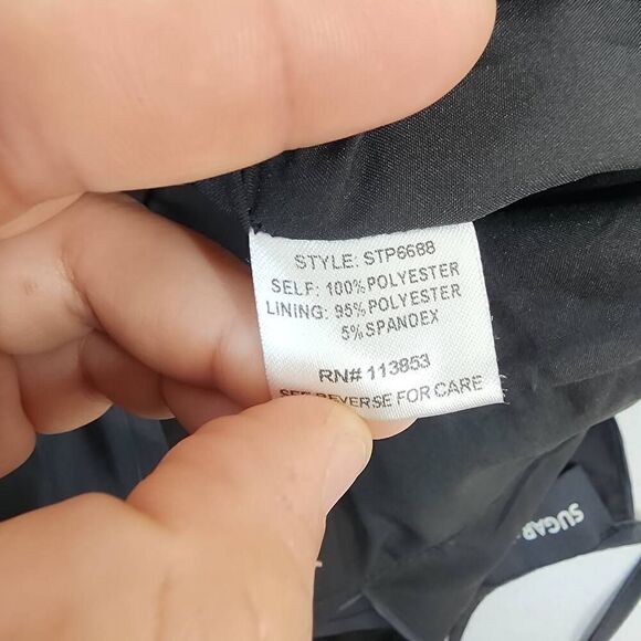 Sugar Lips Women's Size Large Black Maddie Halter Wide Leg Jumpsuit - Picture 10 of 12